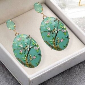 Blue Bird Motif Earrings